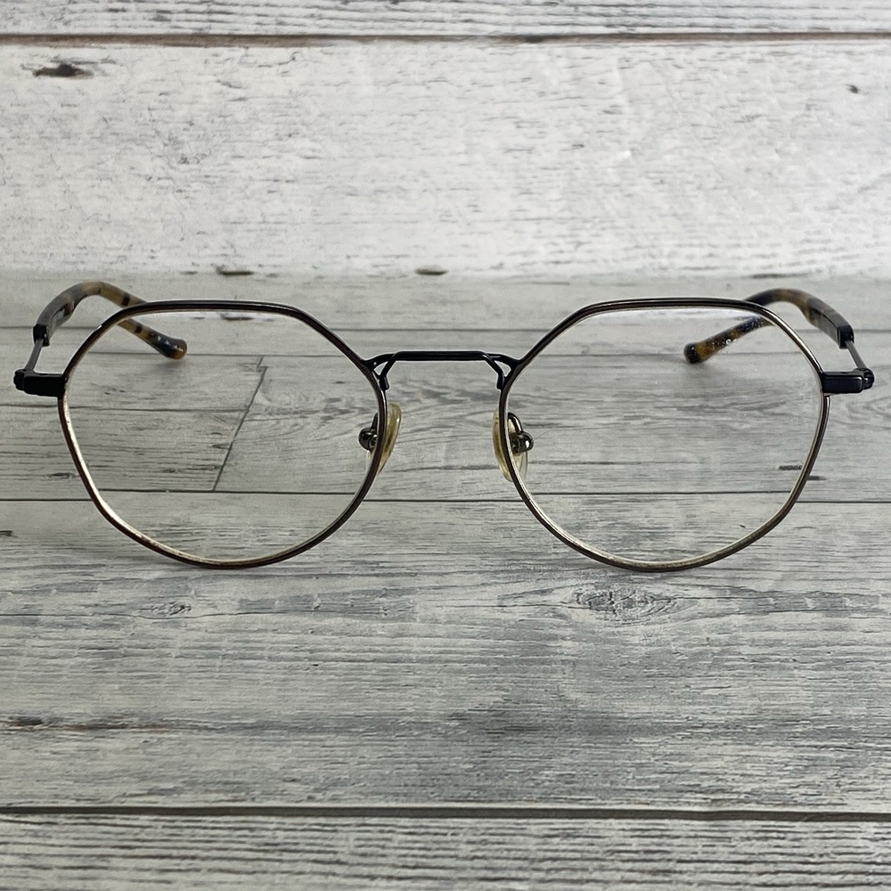 Cinzia Womens Metal Eyeglasses CIN5132 C2 53/19/140 Bronze Black Geometric Frame